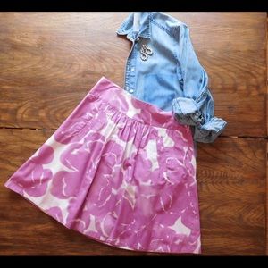 JCrew Floral A-line Skirt